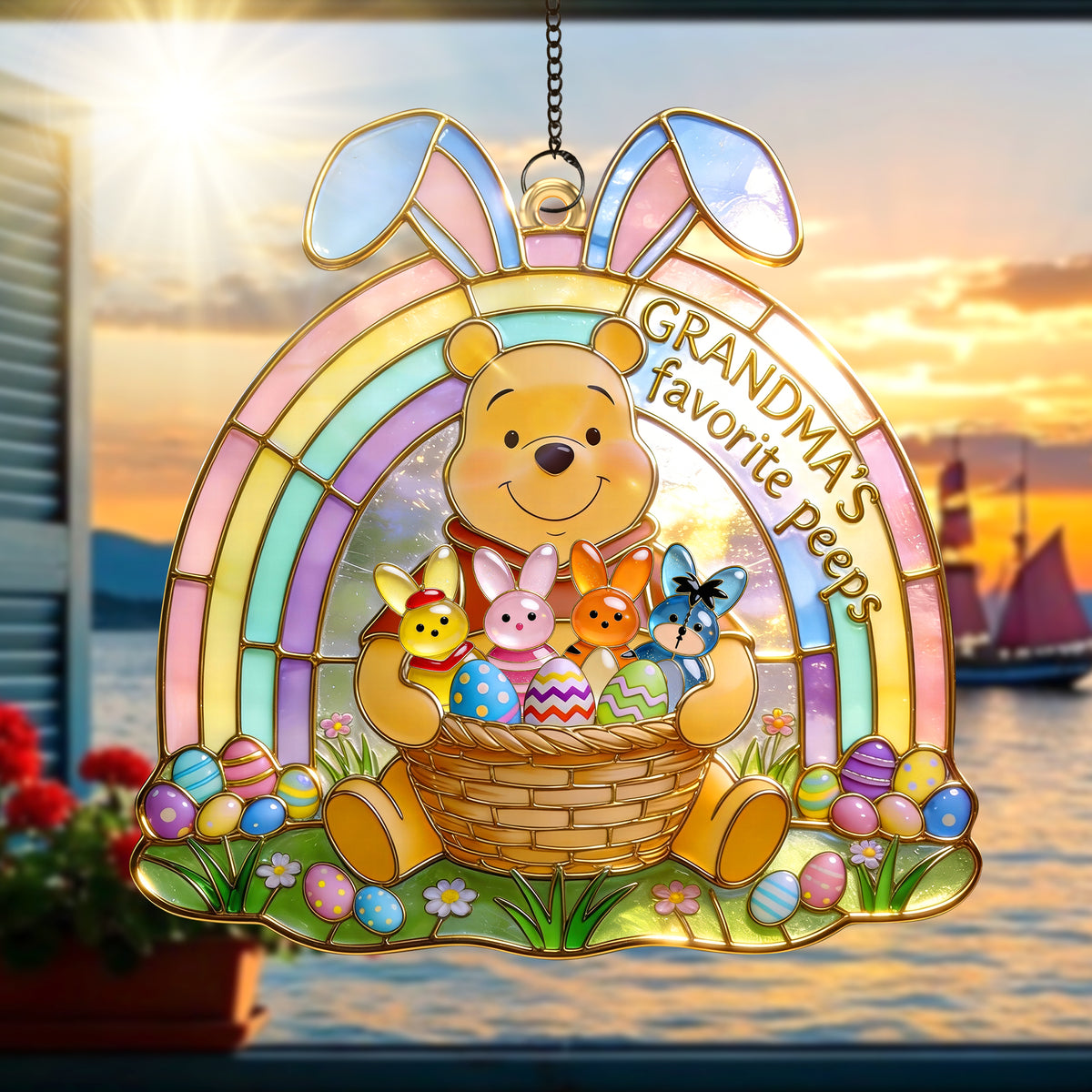 Bright Easter Grandma Suncatcher – Personalized Gift for Grandma & Other Family Members 03qhqn030226-Homacus