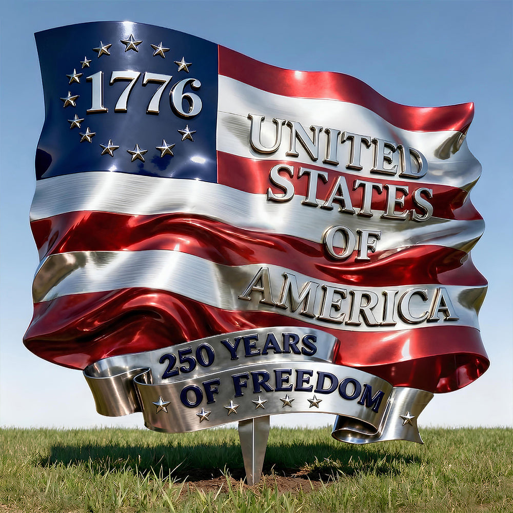 Proud Flag Metal Sign, Personalized Gifts For Patriots 02qhdt260226-Homacus