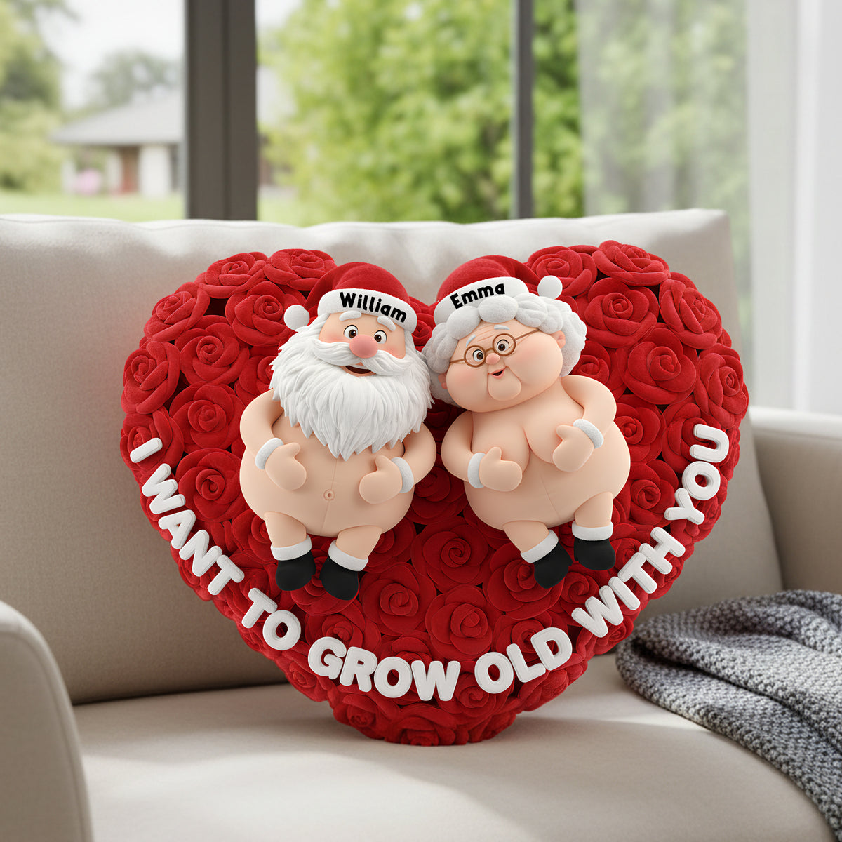 Naughty Old Couple Pillow - Personalized Gifts For Couple 01ohlu181125-Homacus