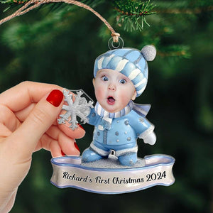 Custom Photo Gifts For Babies First Christmas Ornament 04KALU111024-Homacus