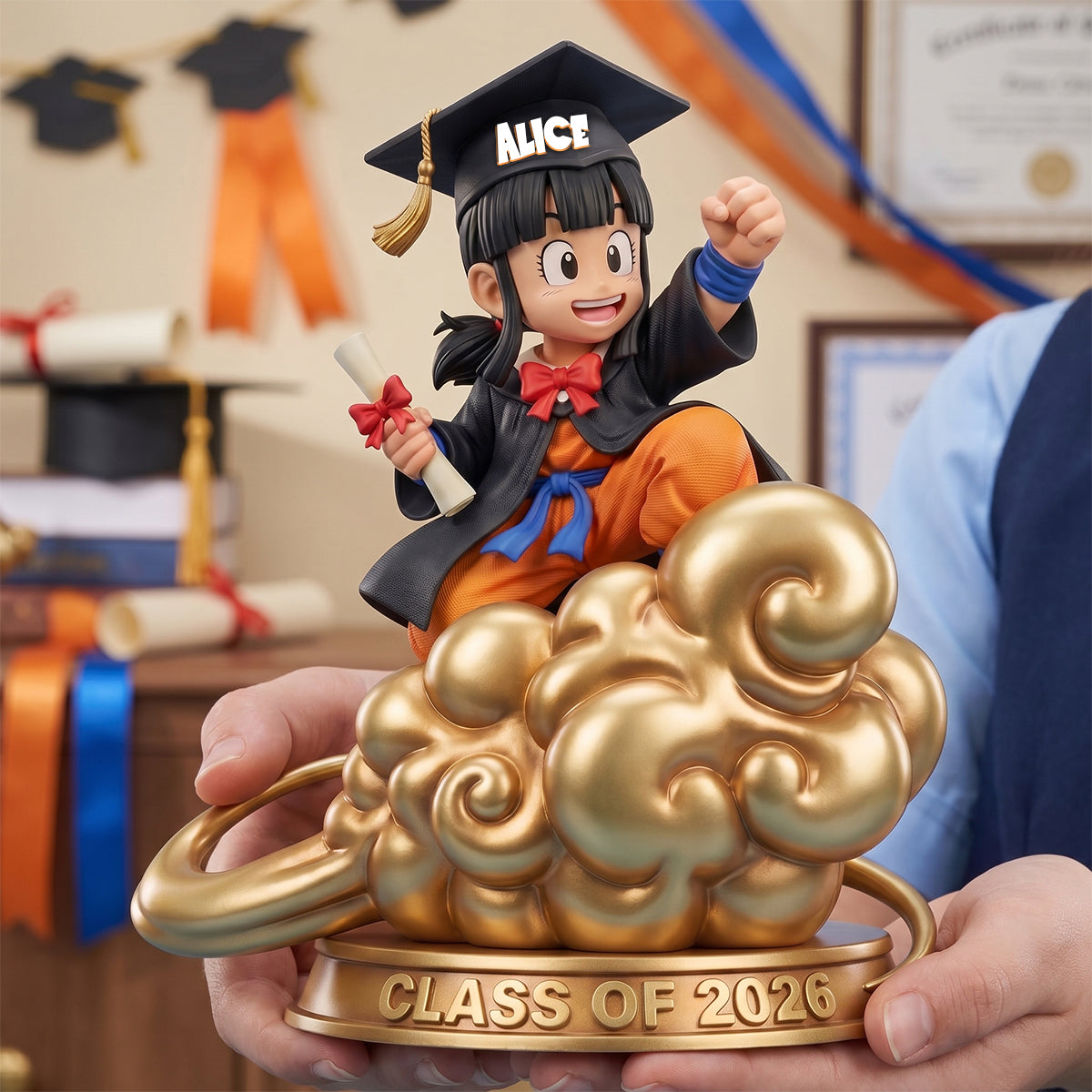 Power Level Graduate Shaped Plaque- Personalized Gift For Graduation 05TODH130526-Homacus