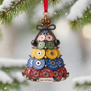 Weight Plate Tree Christmas Ornament, Personalized Gifts For Gymers 05qhtn100826-Homacus