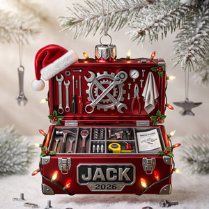 Mechanical Box Ornament - Personalized Gifts For Mechanic Christmas Ornament 09PGLU191026-Homacus