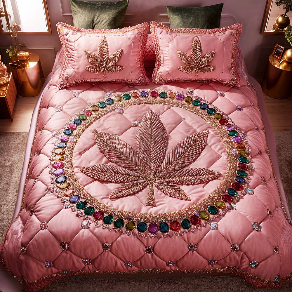 Luxury Botanica Quilt Bedding Set - Gift For Weed Lovers 052TGLU090625-Homacus