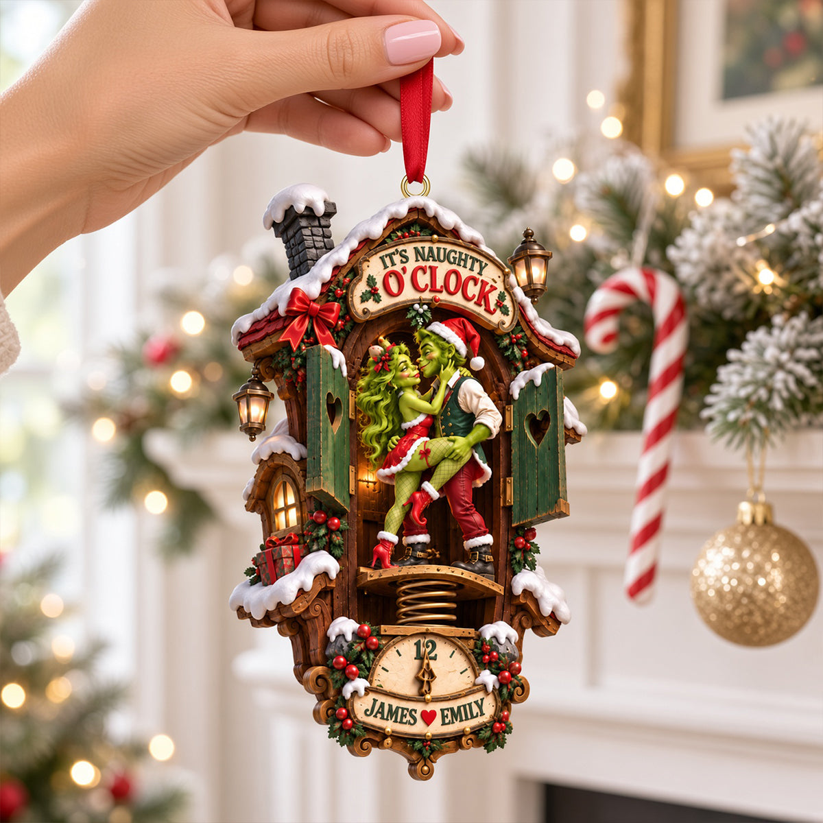 Cheeky Lovers Christmas Ornament - Personalized Gifts For Couple 04HATN240926