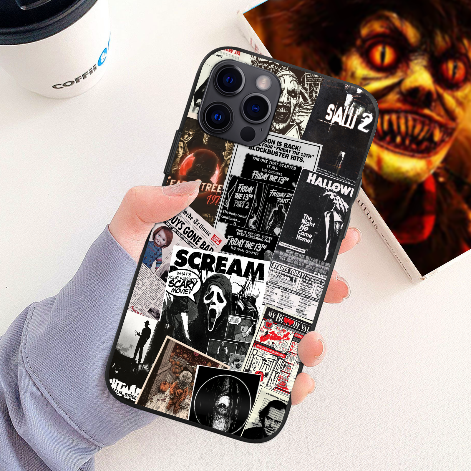 Retro Horror Characters Phone Case - Halloween Gift For Horror Movie Fans 52laxx180725-Homacus