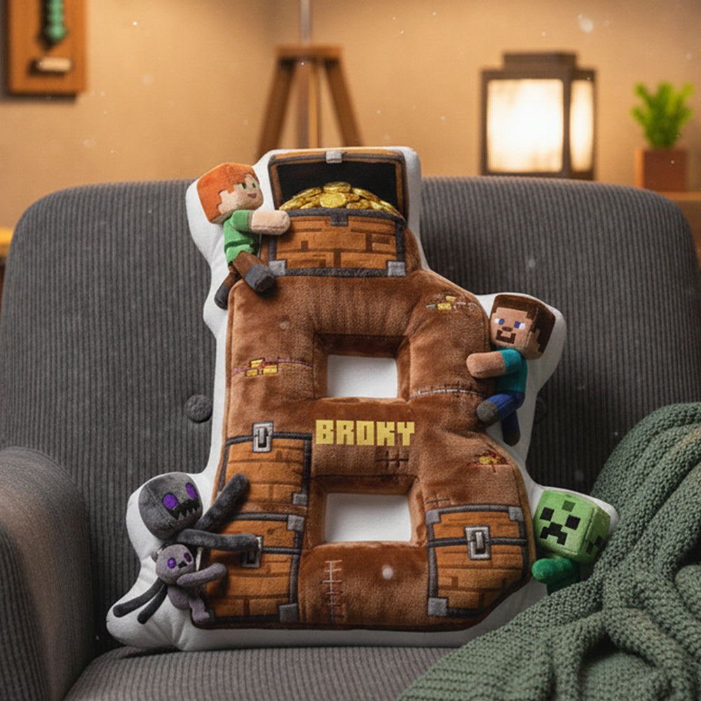 Pixel Adventure Alphabet Custom Shaped Pillow - Personalized Gifts For Kid 02tgta151225-Homacus