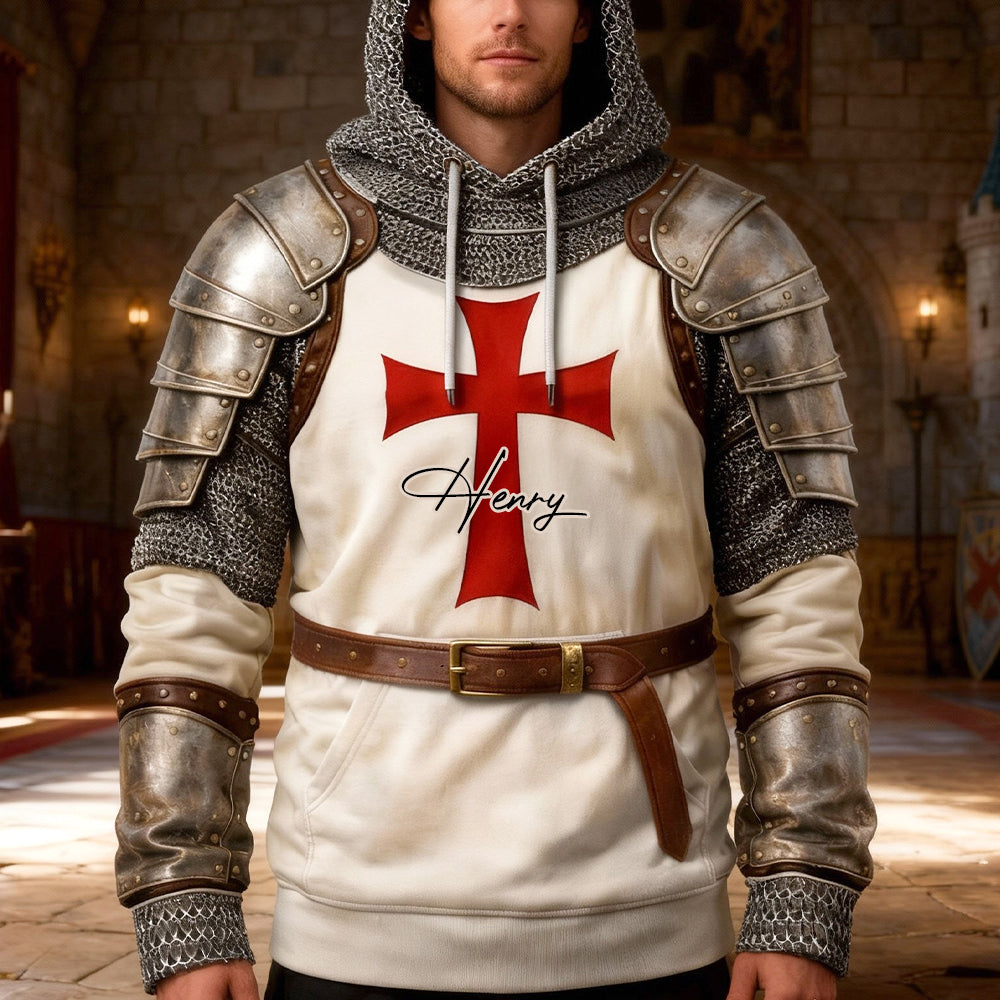 Knights Templar & Jesus 3D Hoodie - Personalized Gifts For Christians Warrior 01hutn271225-Homacus