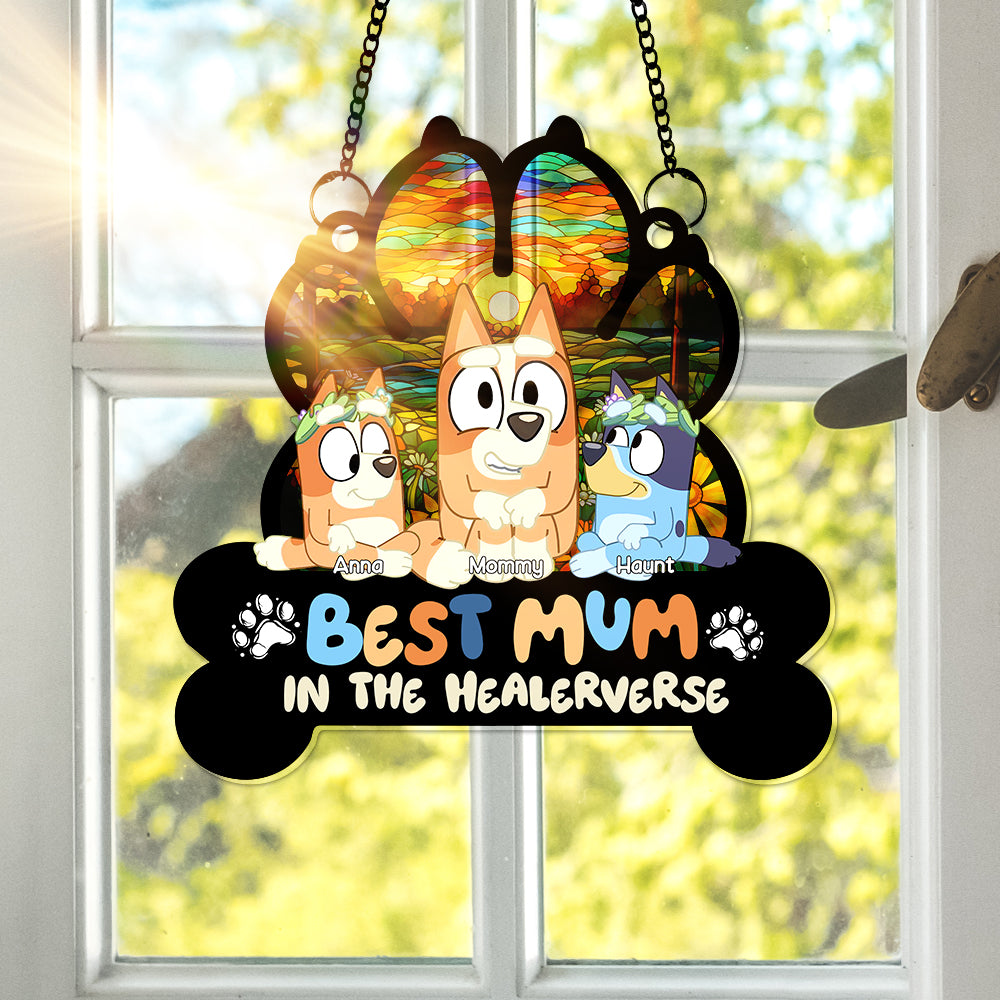 Personalized Gifts For Mom Window Hanging Suncatcher Best Mum In The Healerverse 02OHLU030325-Homacus