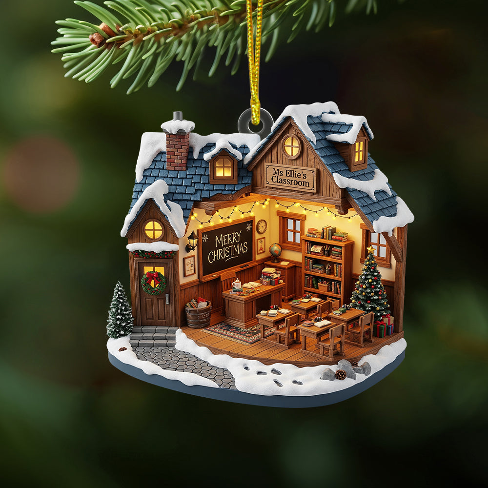 Teacher Miniature Classroom Ornament - Personalized Gifts For Teachers 01pgtn120825-Homacus
