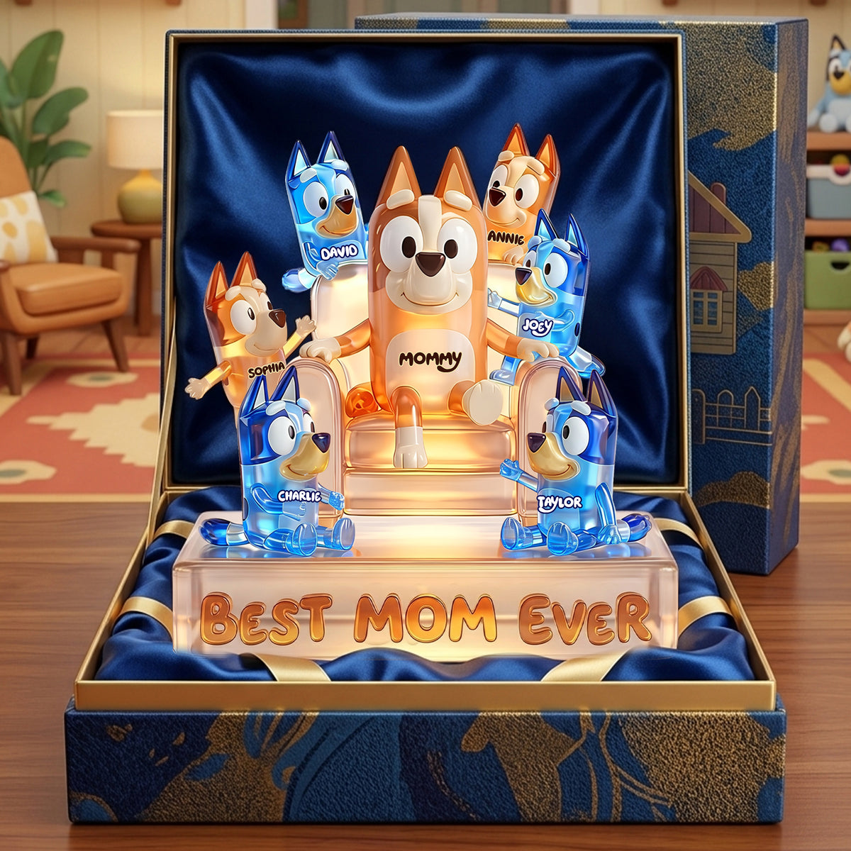 Sweet Mom & Her Little Ones Light Box - Personalized Gifts For Moms 01OHLU060426-Homacus