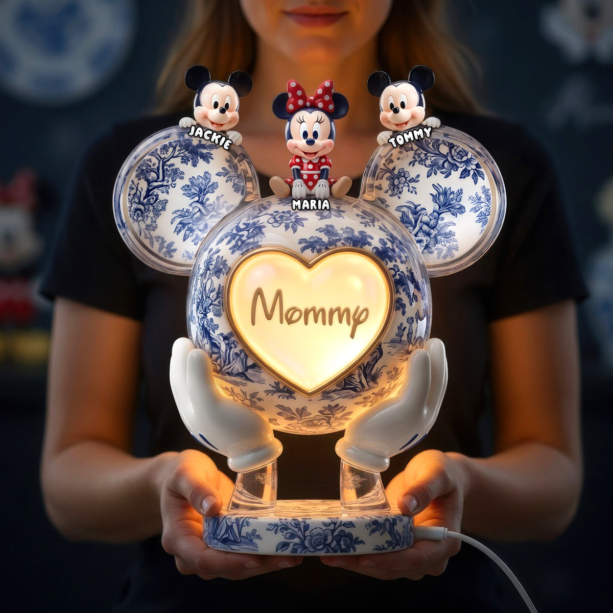 Heart Full Of Mom Toile De Jouy - Personalized Gifts For Mom Acrylic Light Box 01PADH200426-Homacus