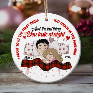 Personalized Gifts For Couples, Couple Slepping Ceramic Ornament 03OHLU091124HG-Homacus