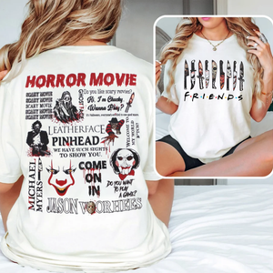 Gift For Horror Fans 04HUXX110924 Horror Movies Halloween Shirt-Homacus