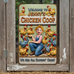 Chicken Coop Metal Sign - Personalized Gifts For Farm Girls 01naqn051225-Homacus