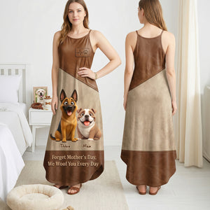 Dog Mom Suspender Maxi Dress - Personalized Gifts For Mothers 03natn240326-Homacus