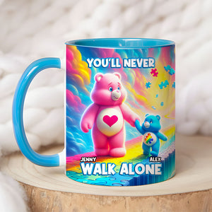 Personalized Gifts For Autism Bear Mom Coffee Mug, You'll Never Walk Alone 04TGMH250225-Homacus