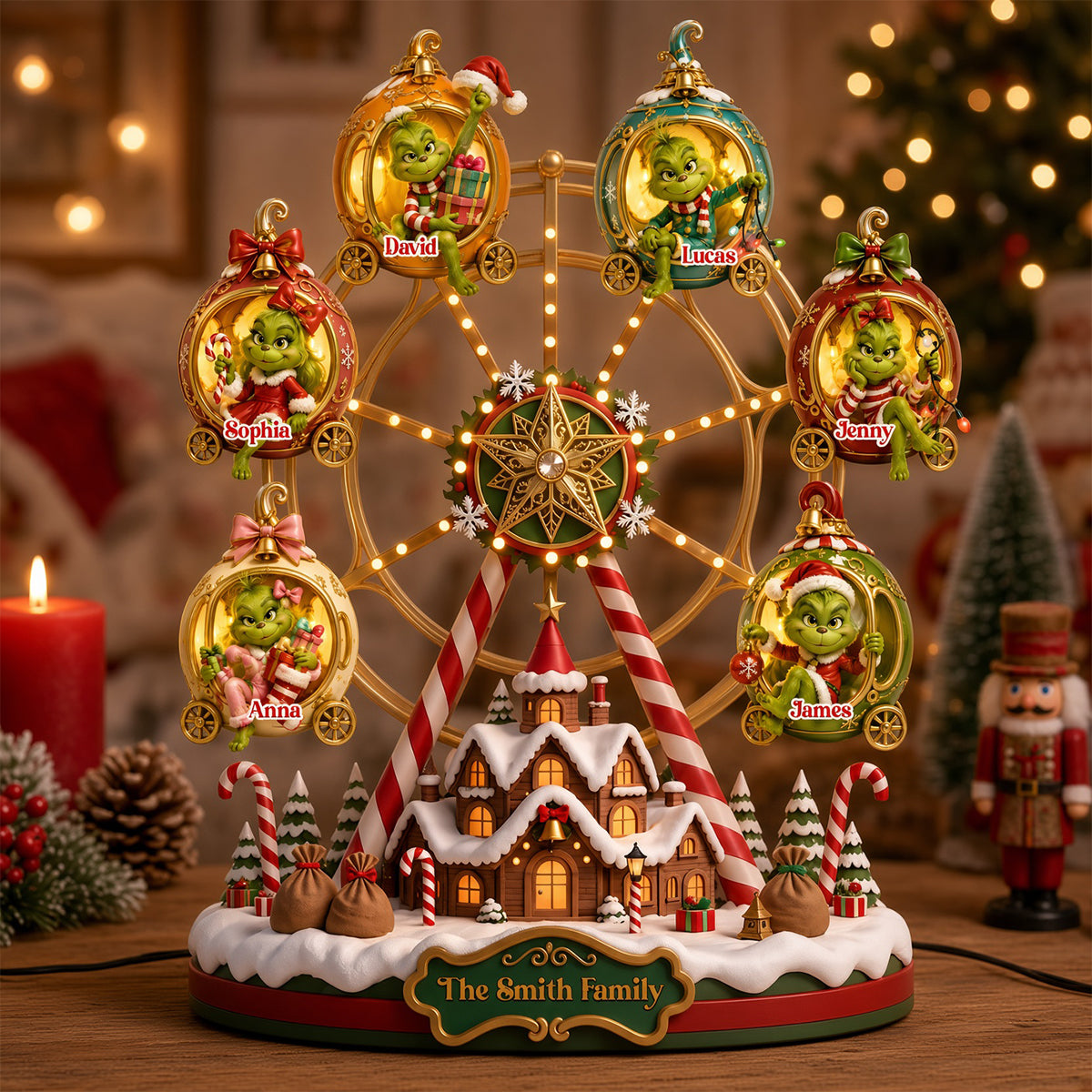Kids Ferris Wheel Christmas Acrylic Light Box - Personalized Gifts For Christmas 04patn210826-Homacus