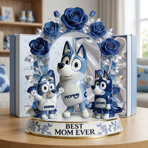 Best Mom Ever Toile De Jouy Acrylic Plaque - Personalized Gifts For Mothers 03pglu140426-Homacus