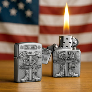 Veteran Man Of God Lighter, Personalized Gifts For Veteran 04qhtn120825-Homacus