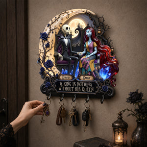 Gothic Royal Couple Acrylic Key Hanger - Personalized Gifts For Couple 01PADH180726-Homacus