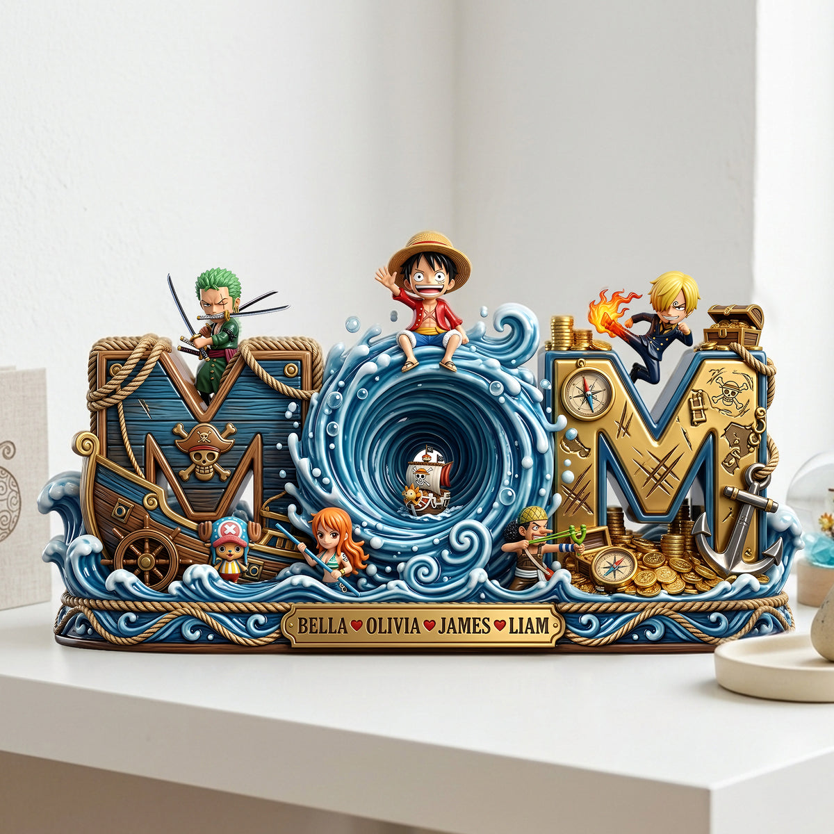 Captain Mom Acrylic Plaque - Personalized Gifts For Mom 041TOLU260326-Homacus