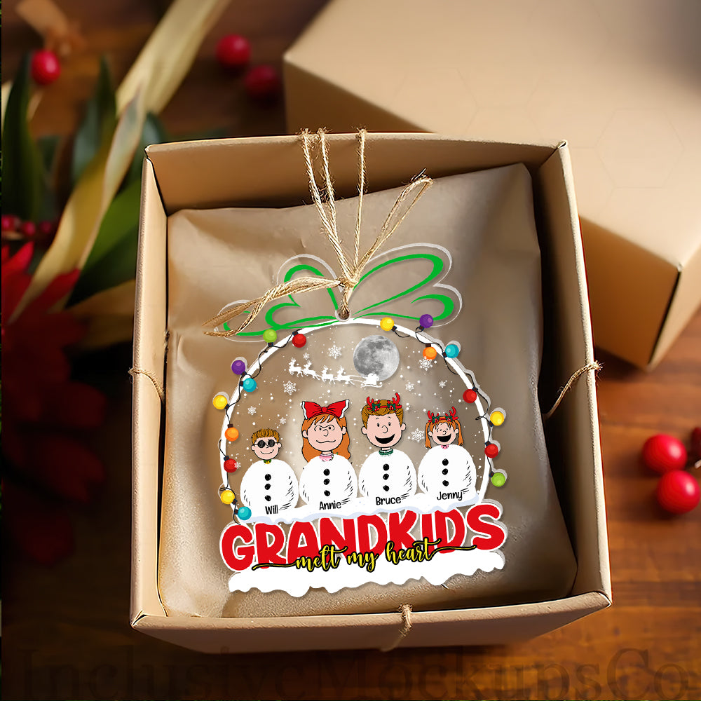 Personalized Gifts For Grandparents Christmas Acrylic Ornament 021KALU251124HG-Homacus