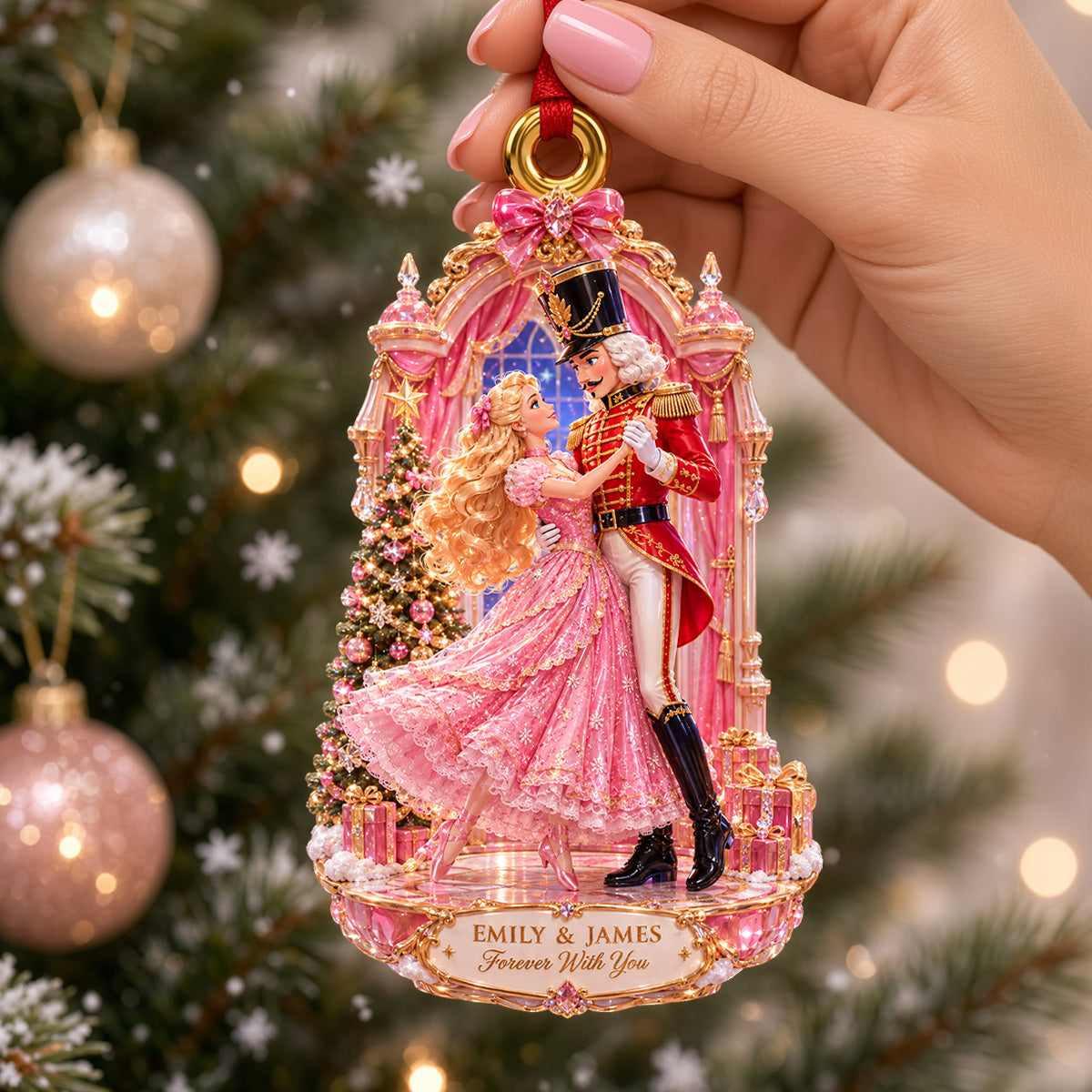 Forever With You Acrylic Ornament - Personalized Christmas Gifts For Couples 08ttdh160926-Homacus
