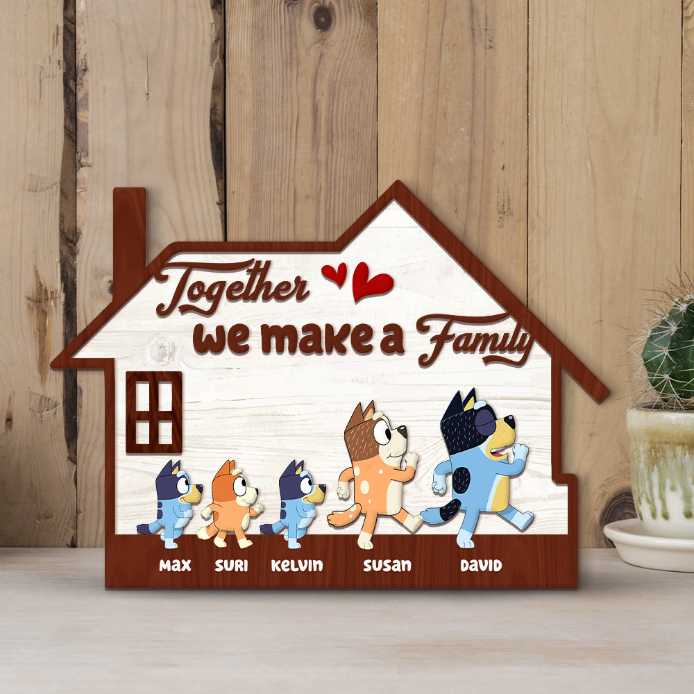 Personalized Gifts For Family Wood Sign House-Shaped 02NAHN160622-Homacus