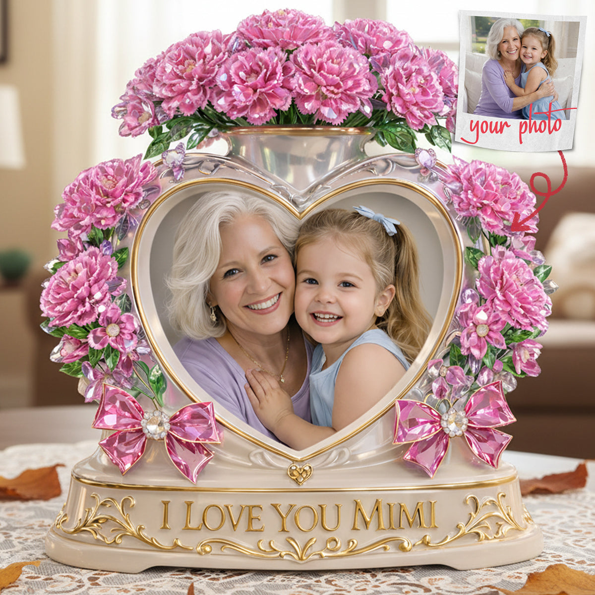 Bloom With Love Acrylic Plaque - Custom Photo Gifts For Mother's Day 03TYTA130326-Homacus