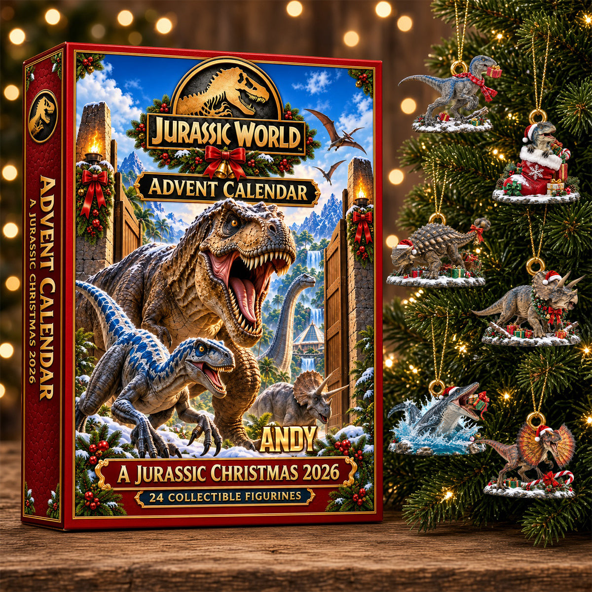 Roaring Creatures Christmas Advent Calendar Blind Box - Personalized Gifts 02tydh121026-Homacus