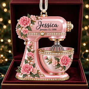 Birth Month Flower Baking Mixer Ornament - Personalized Christmas Gifts For Baking Lovers 02qhdt120926-Homacus