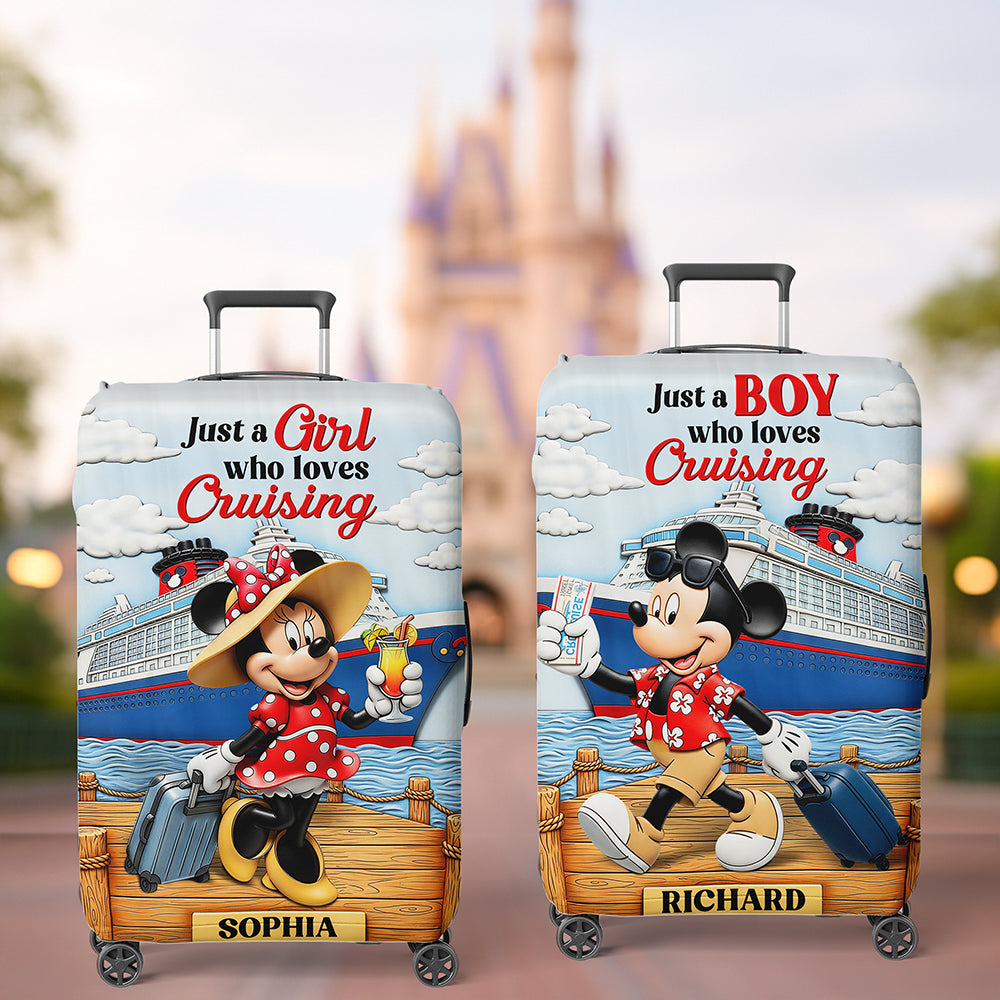 Cruising Couple Luggage Cover - Personalized Gifts For Couple 01NAQN200625-Homacus
