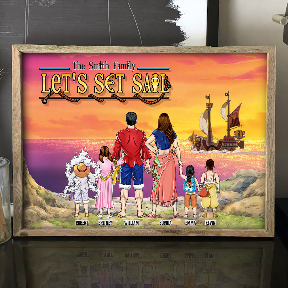 Personalized Gifts For Family Canvas Print Let's Set Sail 03HUDT210324PA-Homacus