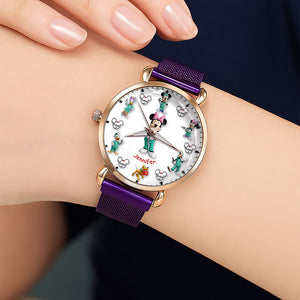 Cartoon Character Mesh Strap Quartz Watch – Personalized Gifts for Nurse 01naqn170725-Homacus