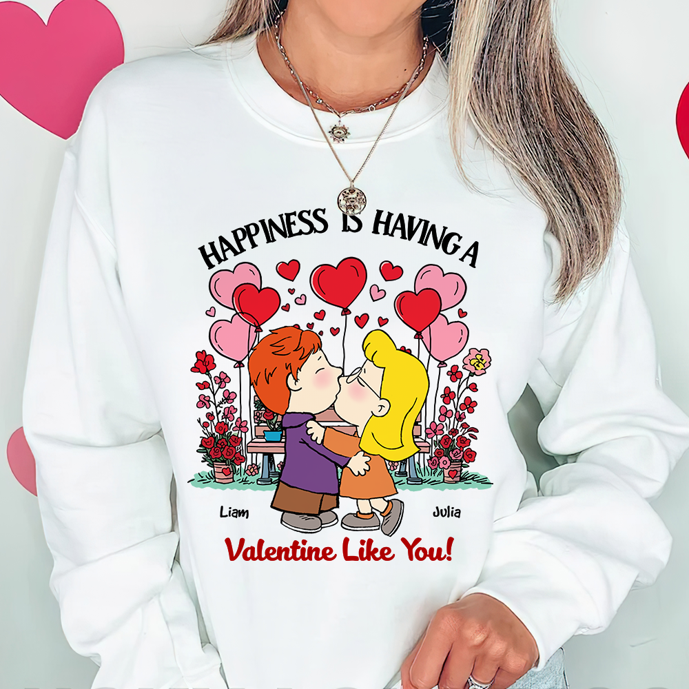 Personalized Gifts For Couple Shirt Valentine Happiness 06xqpu291124hg-Homacus