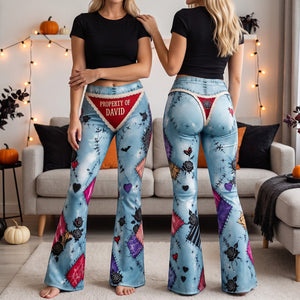 Gothic Stitched Flare Leggings - Personalized Gifts For Her 03tydh070926