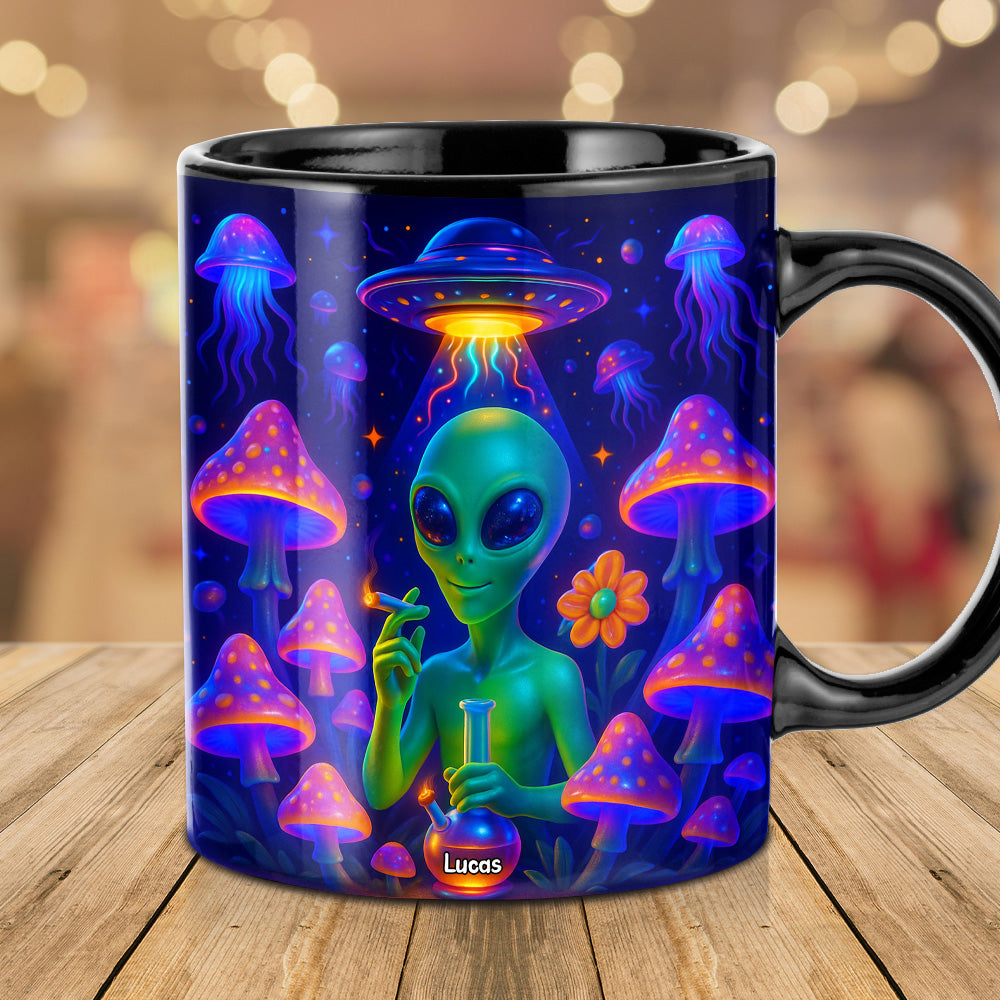 Smoking Alien Mug - Personalized Gifts For Weed Lovers 01totn100625-Homacus