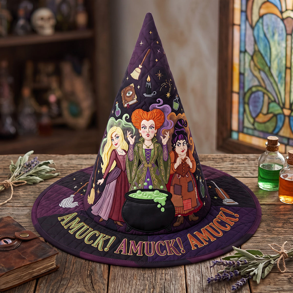 Enchanted Quilted Witch Hat Personalized Gifts For Sisters 04TOTA120826-Homacus