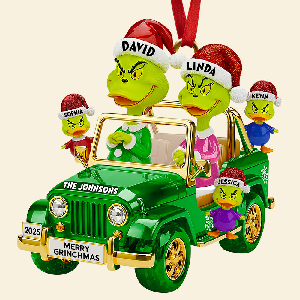 Family On Off-road Car Ornament - Personalized Christmas Gifts For Family 04DTDT250925-Homacus