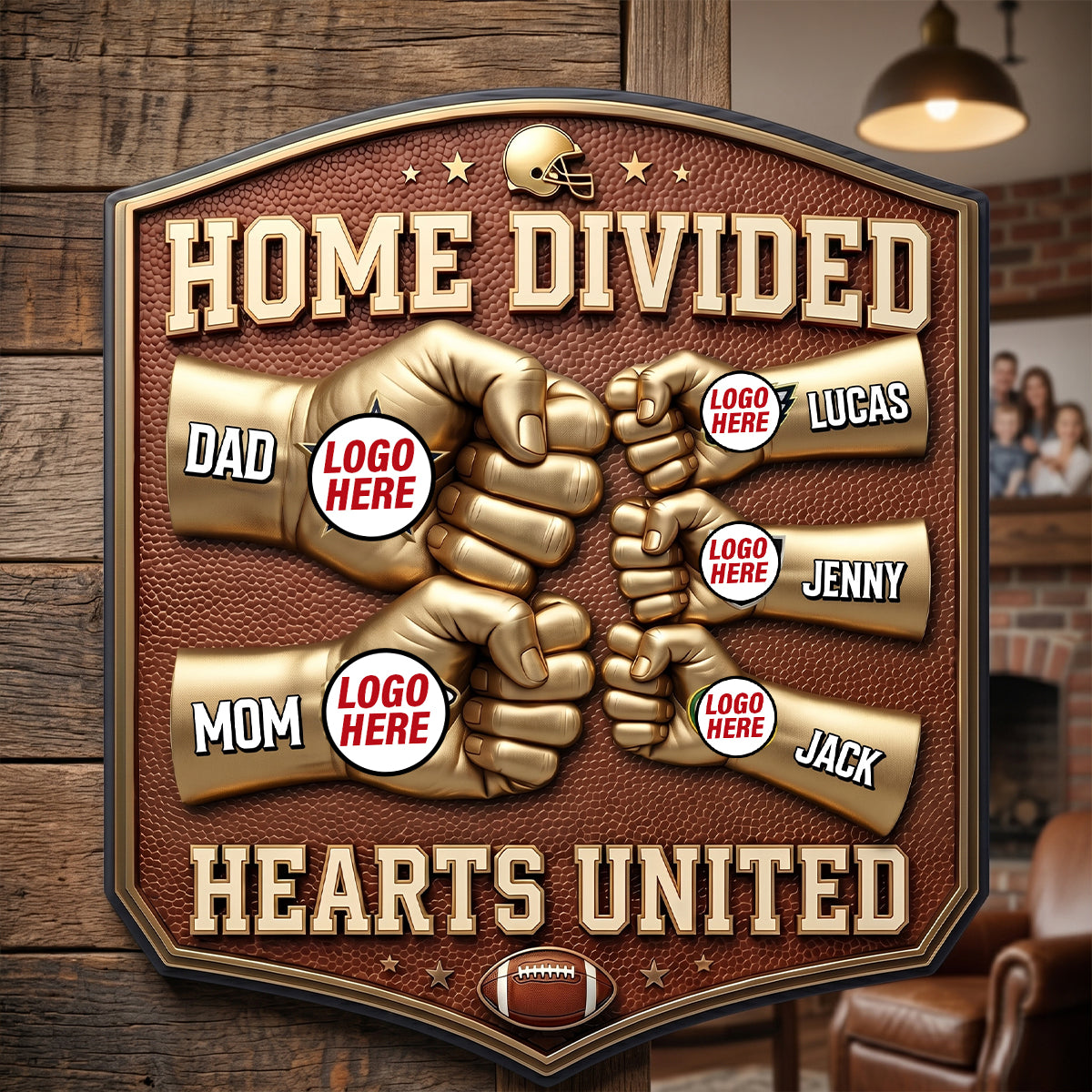 Sport Lover Family Cut Metal Sign - Personalized Gifts For Family Metal Sign 04NATN230626-Homacus