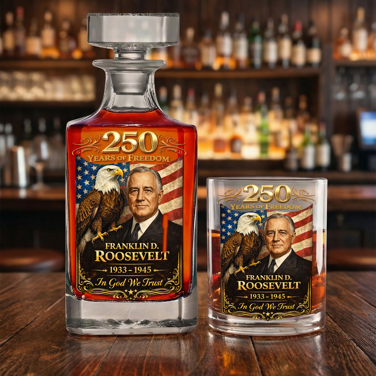 250th Anniversary Decanter Set - Personalized Gifts For Drinking Lovers 04huqn240226-Homacus