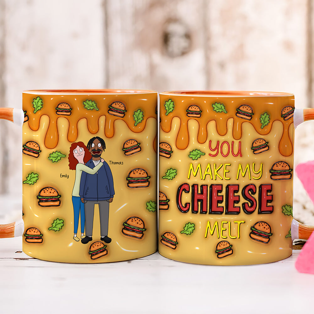 Personalized Gifts For Couple Accent Mug Melt Cheese 01TGQN271224HG-Homacus