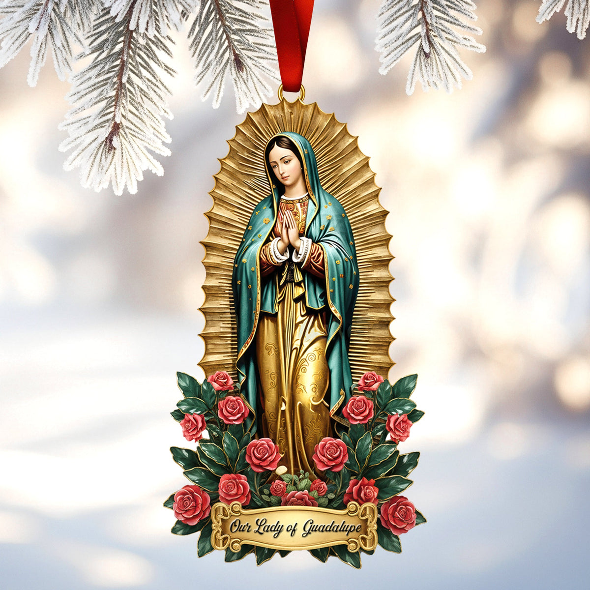 Our Lady of Guadalupe Acrylic Ornament – Guadalupe Day Gifts for Mexican Catholics 01qhqn221025-Homacus