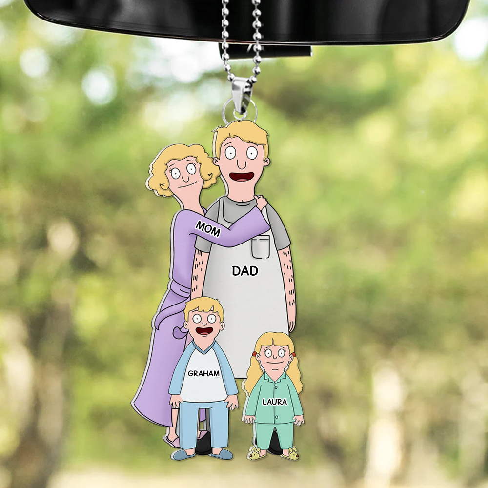 Burger Family Car Ornament - Personalized Gifts For Family 04qhhu241224hg-Homacus