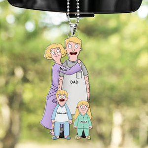 Burger Family Car Ornament - Personalized Gifts For Family 04qhhu241224hg-Homacus