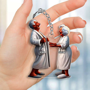 Personalized Gifts For Couple Keychain Funny Old Couple 02QHMH071224-Homacus