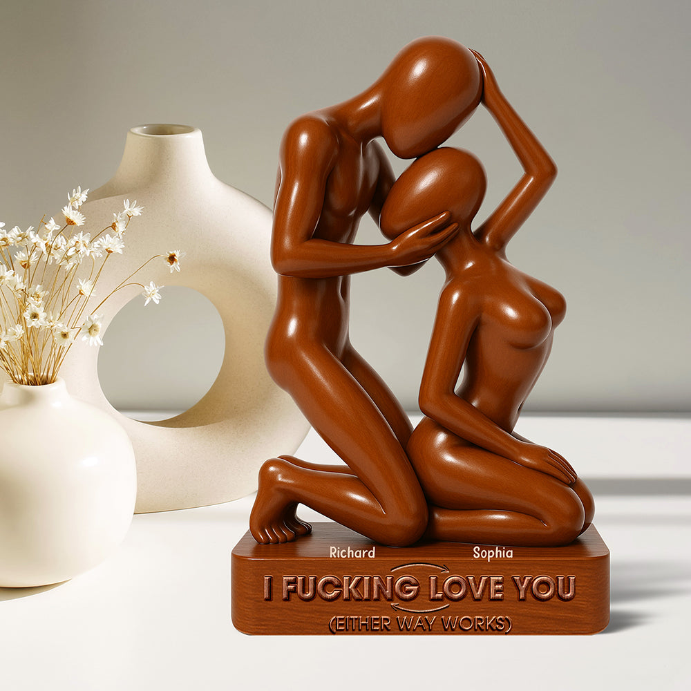 Funny Couple Acrylic Plaque Personalized Gifts For Couple 02OHQN230525-Homacus