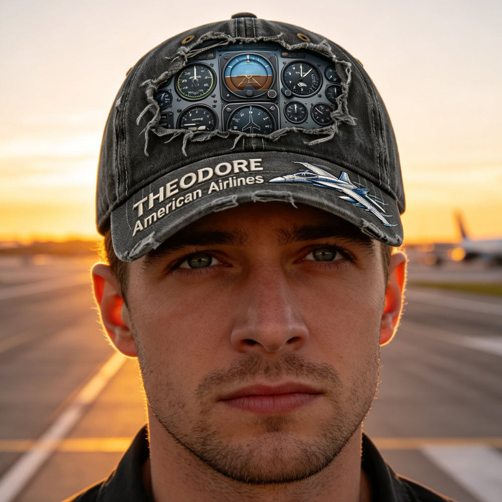 Airplane Cockpit Instrument Panel Classic Cap - Personalized Gifts For Pilot 02nadt300326-Homacus