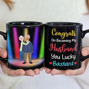 Personalized Gifts For Couple Coffee Mug Congrats On Becoming My Wife You Lucky 03OHMH060225HG-Homacus